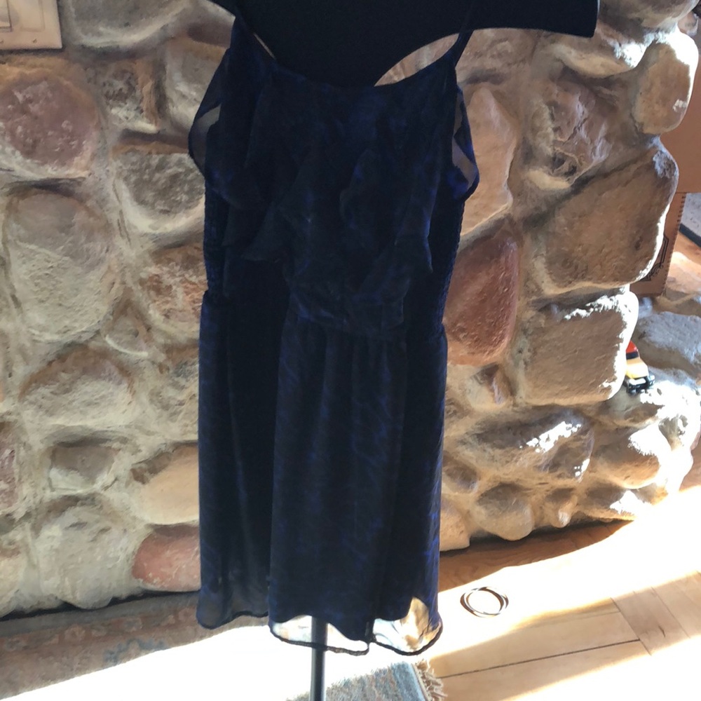 Pretty black and purple leopard print sun dress